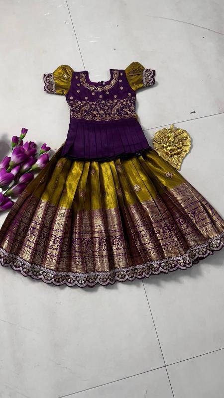NEW LAUNCING KIDS LEHENGA CHOLI simmer Wholesale kids boutique clothing